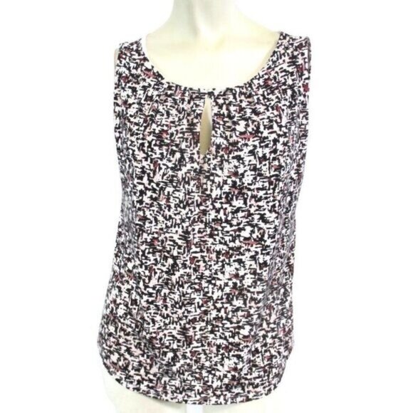 White House Black Market Printed Shell Top Small - Picture 3 of 7